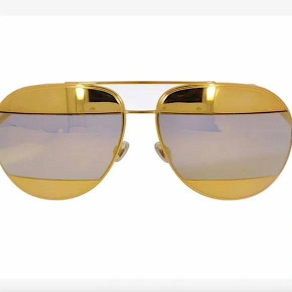 Christian Dior Christian Dior DiorSplit1 1VTSQ Sunglasses Women\'s Yellow Gold Dior Sunglasses DIOR PLIT 1 in GOLD - Mindscapade ]|[ main image 2